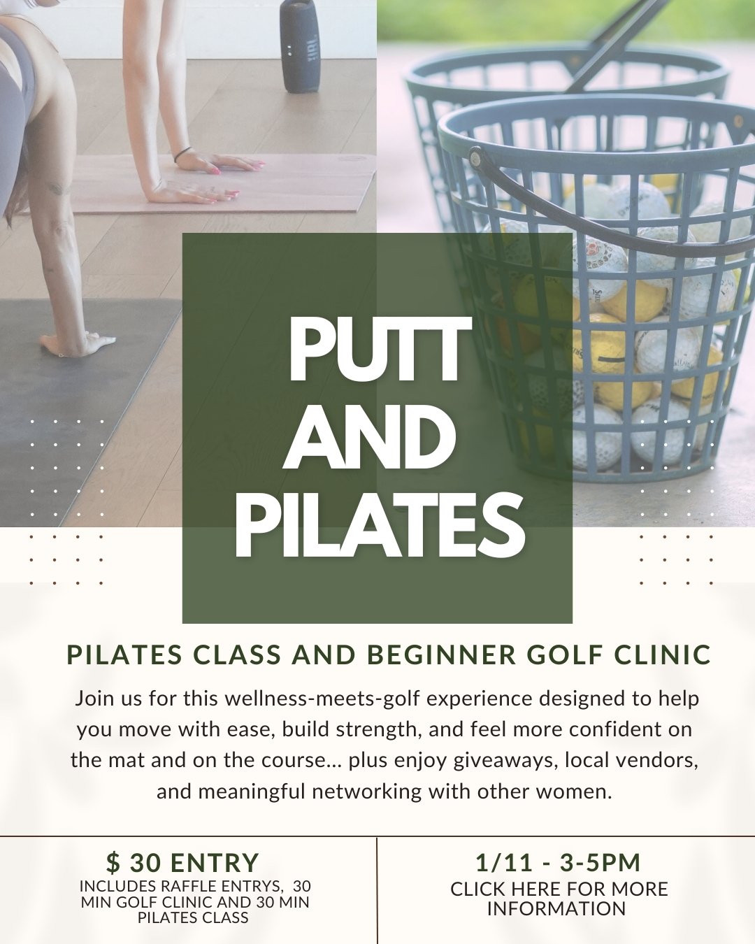 Brown and Beige Minimalist Pilates Class Instagram Post